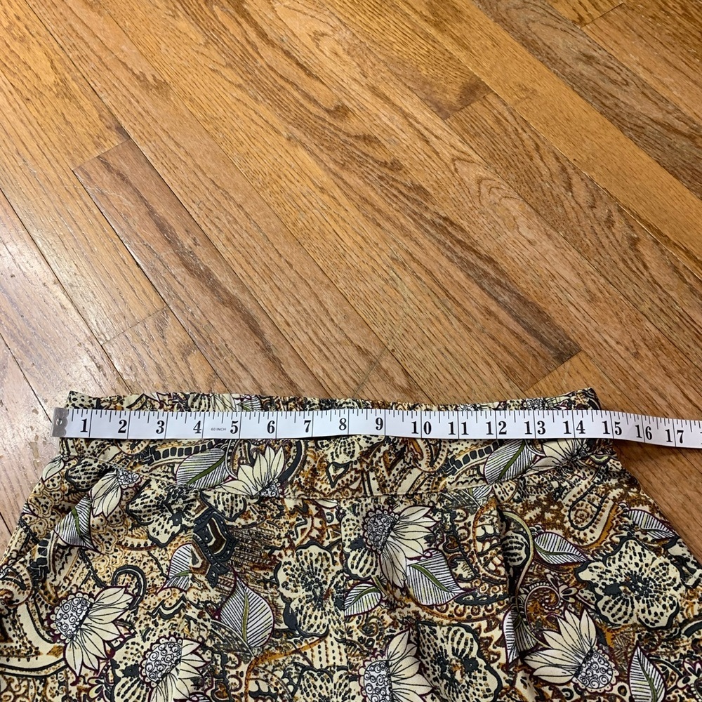Zara Basic Paisley & Floral Print Straight Leg Pants - Size S - Picture 5 of 8